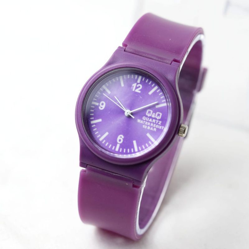 JAM TANGAN WANITA ANTI AIR JAM CEWEK WARNA-Ungu