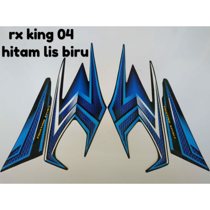striping RX king 04 hitam lis biru, striping rx king hitam lis biru, COD