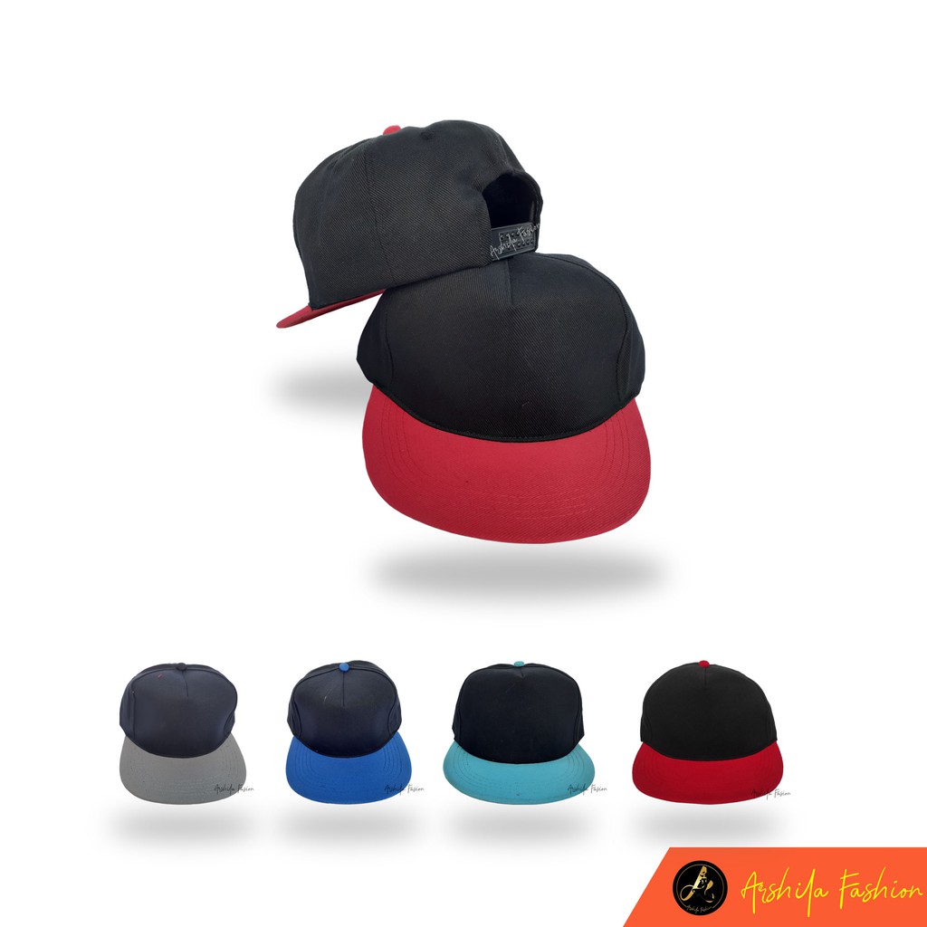 Topi Snapback kombinasi 2 warna Pria Flexfit Yupoong 6089M Premium Classic Snapback Original