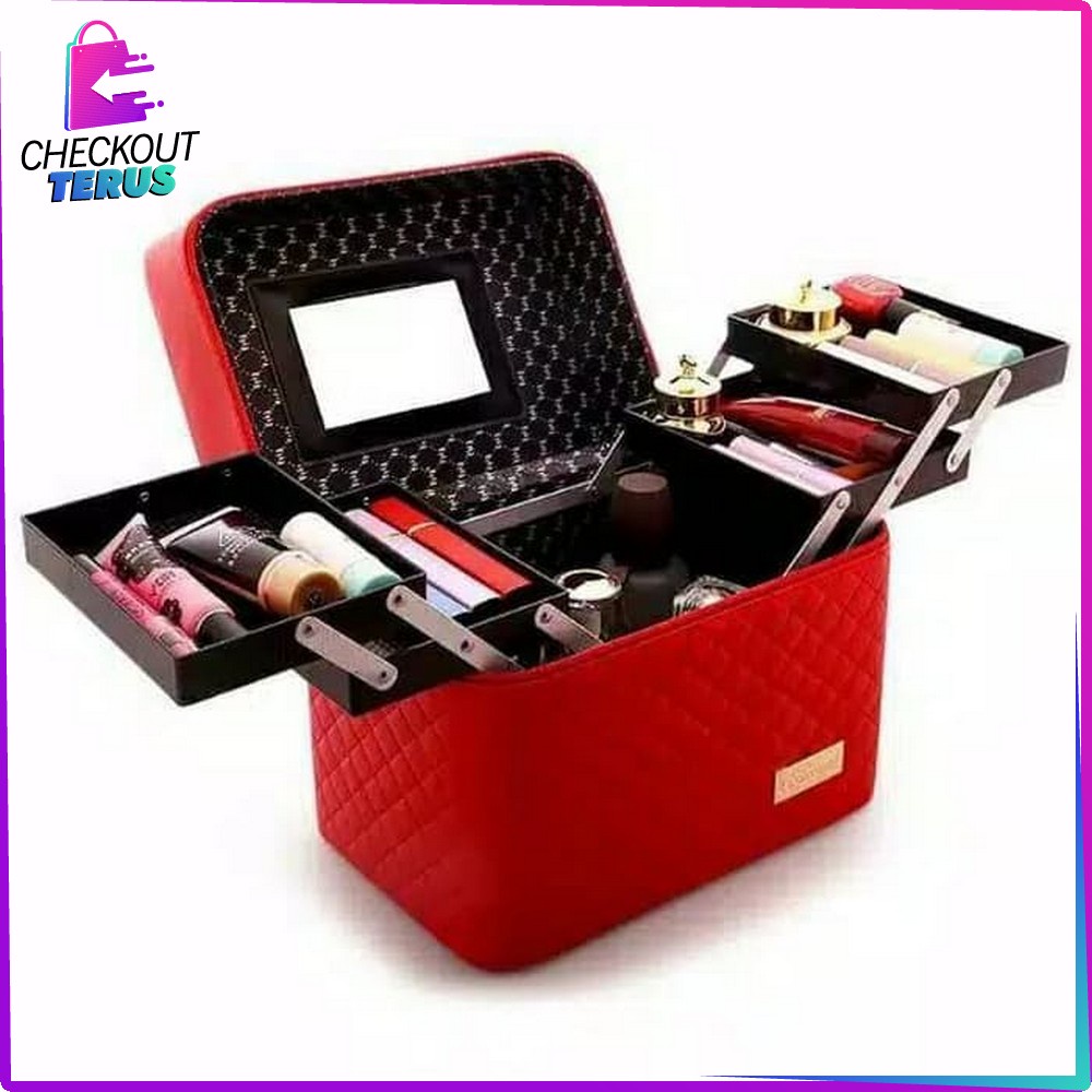 CT K1 BOX MAKE UP Kotak Kosmetik Tempat Penyimpanan Alat Kosmetik Makeup Orginizer Beauty Case Portable