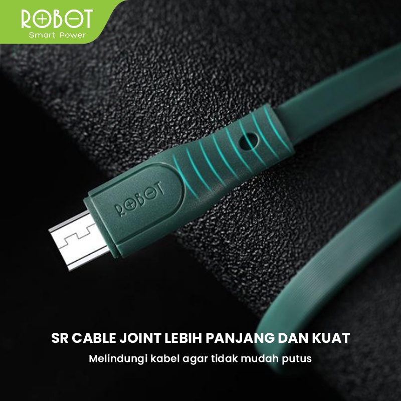 Kabel Data ROBOT RGC100 / RGM100 / RGL100 Type C Micro USB Lighting 1M Data Cable Original