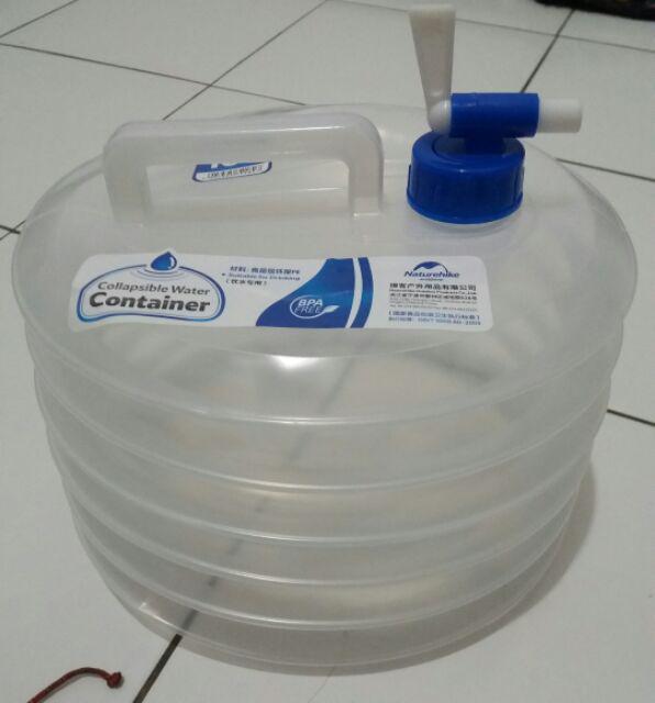 Portable Water Naturehike 5l Jerigen Penampung Air Lipat Hiking Camping Outdoor