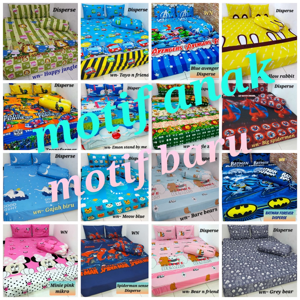 17 motif Sprei anak waty grosir sarban 2 sargul 2 sprei homemade