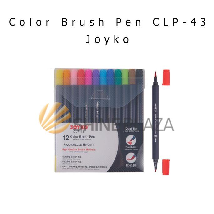 

[[COD]] Color Brush Pen Joyko 12 Warna CLP-43 - High Quality Brush Marker TERBATAS Kode 161