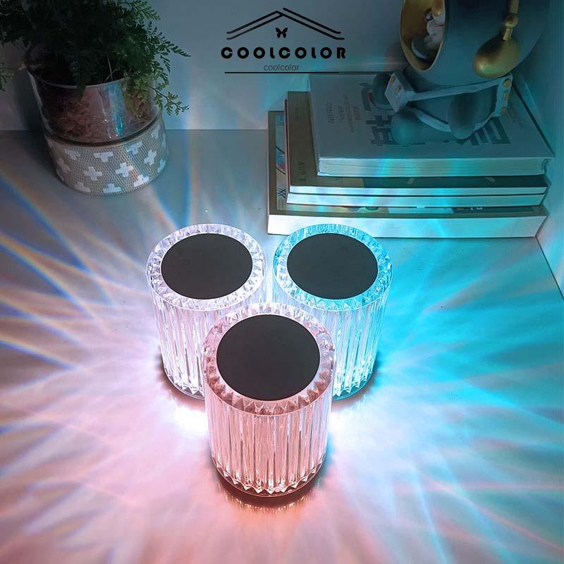 CODLampu Meja Kristal Dekoratif Kreatif Lampu Malam LED USB Suasana- cl