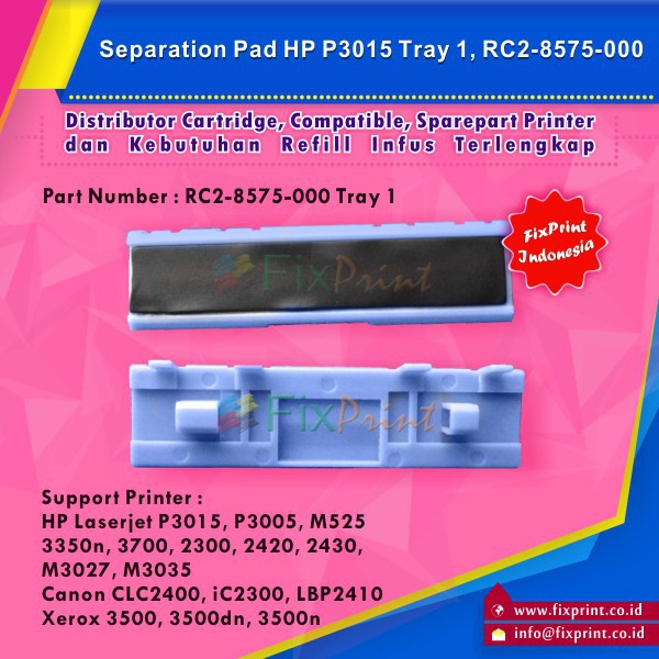 Separation Pad Printer HP Laserjet P3015 P3005 Tray 1, RC2-8575-000 Murah