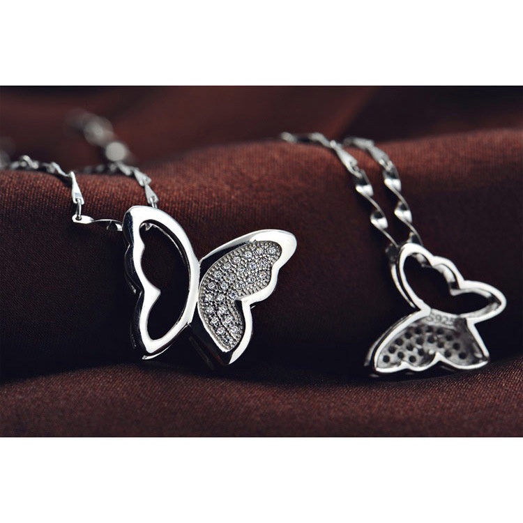 925 Perak Liontin Untuk Wanita Kupu-kupu sederhana (Tanpa rantai) Perhiasan Fashion DZ0060