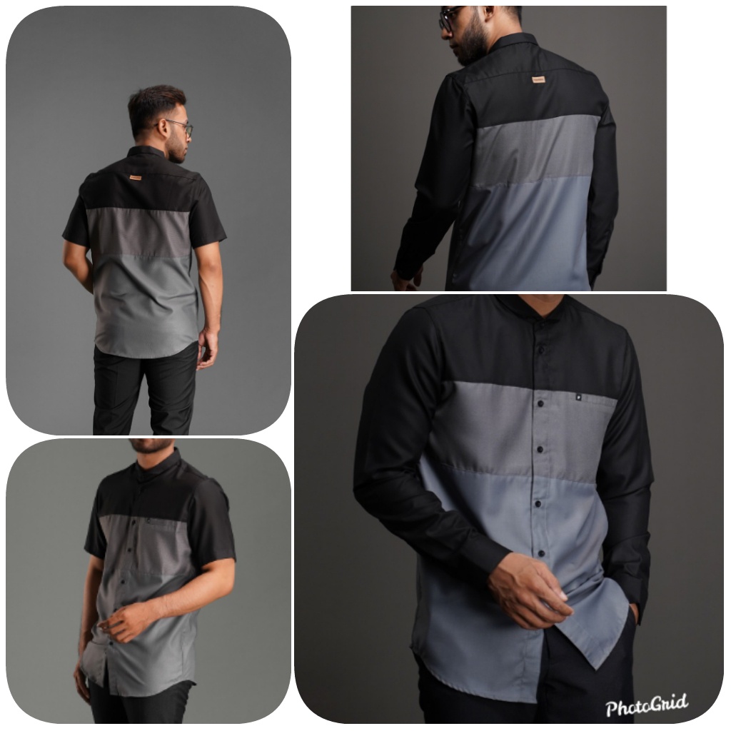 Baju Koko Pria Dewasa Lengan Panjang Pendek Hibr Fadkhera