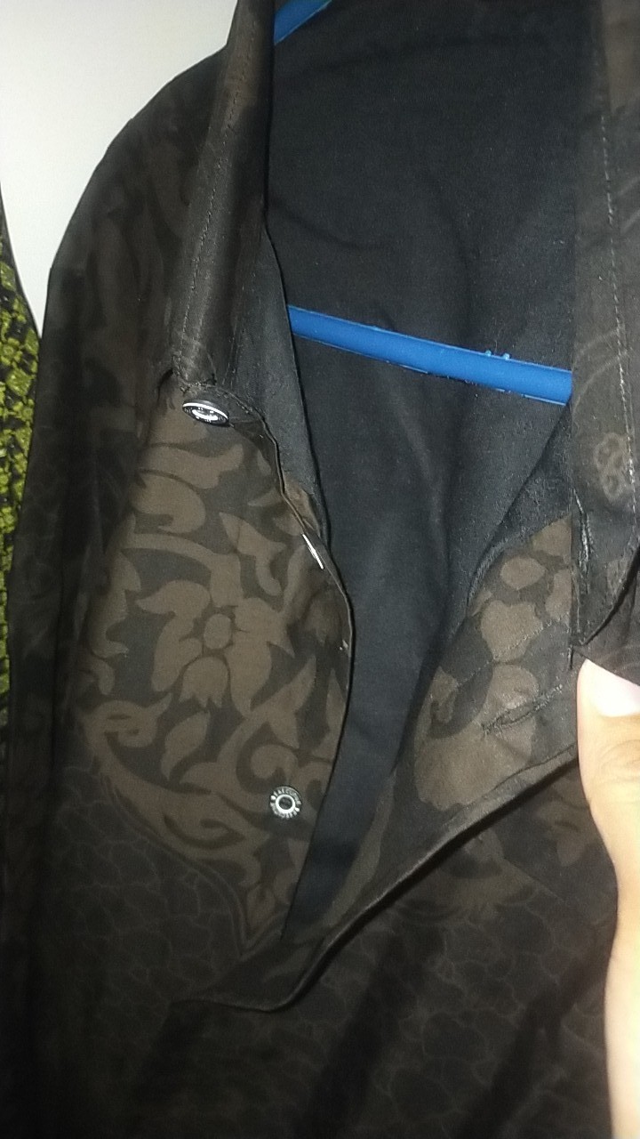 Ragasatoe Lengan Panjang Kemeja Batik Pria Reguler Katun Hem Baju Seragam Kerja Kantor Modern Bagus