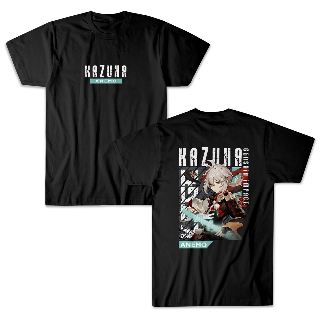 BAYAR DI TEMPAT Promo Baju Kaos KAZUHA ANEMO GENSHIN IMPACT Mihoyo Game Elemental Distro