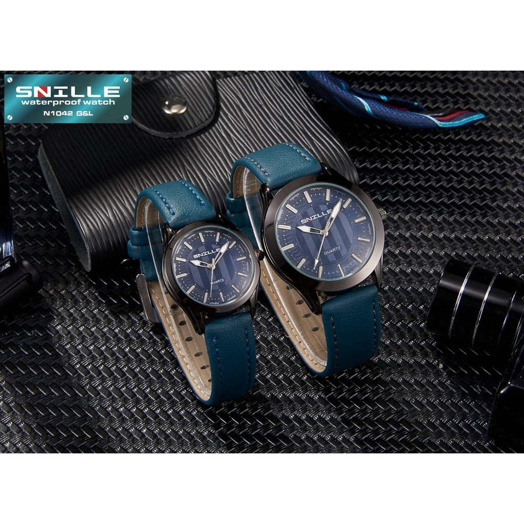 Snille Jam Tangan Kulit Pria Original Asli Anti Air Waterproof 1042