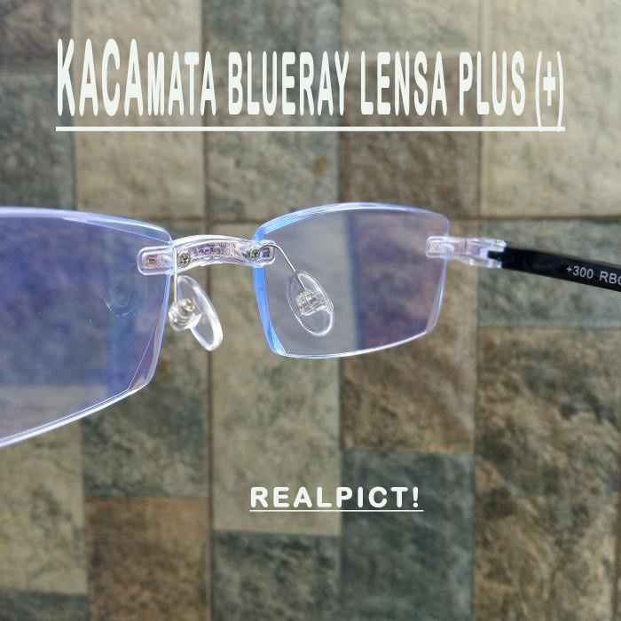 Kacamata Blueray Lensa Plus (+) Pria Wanita Unisex dari +0.00- +4.00 Kacamata Plus Kacamata Fashion