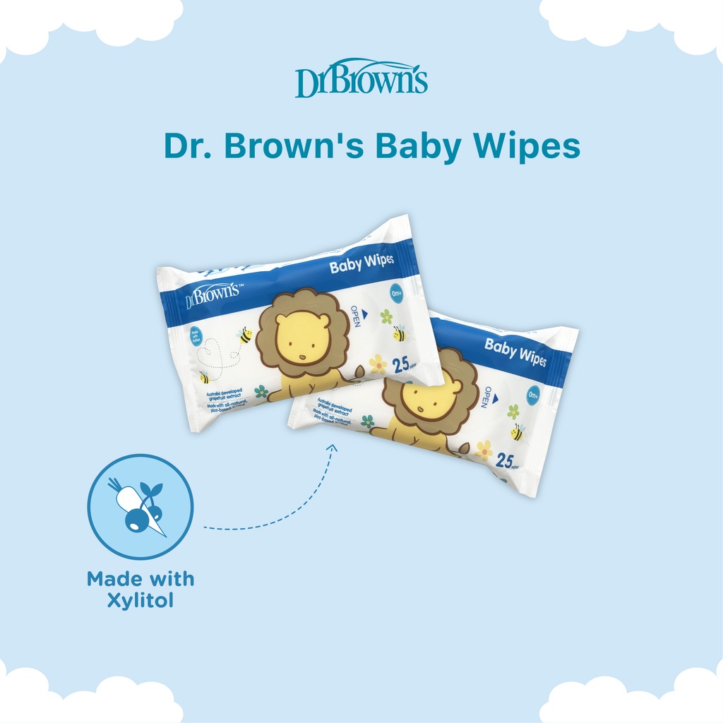 DR BROWNS BABY WIPES 4X25 SHEETS / HG044