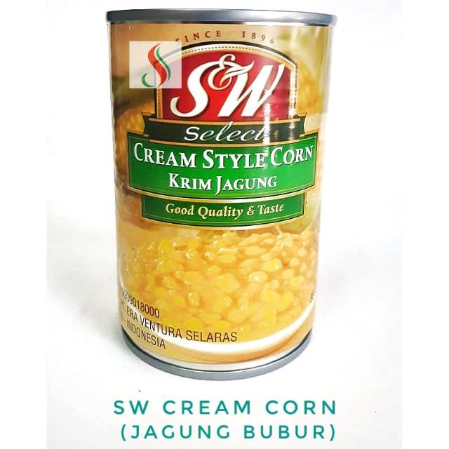 S&amp;W Cream Corn 425gr.  (Jagung Bubur). SW cream corn