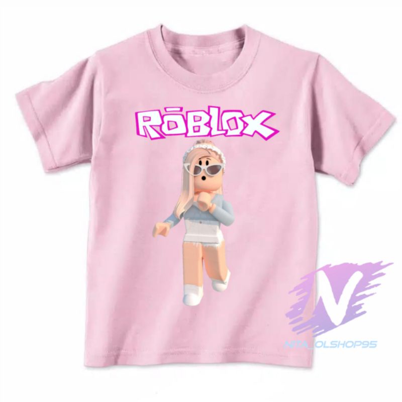 kaos roblox baju anak roblok charakter girl terbaru