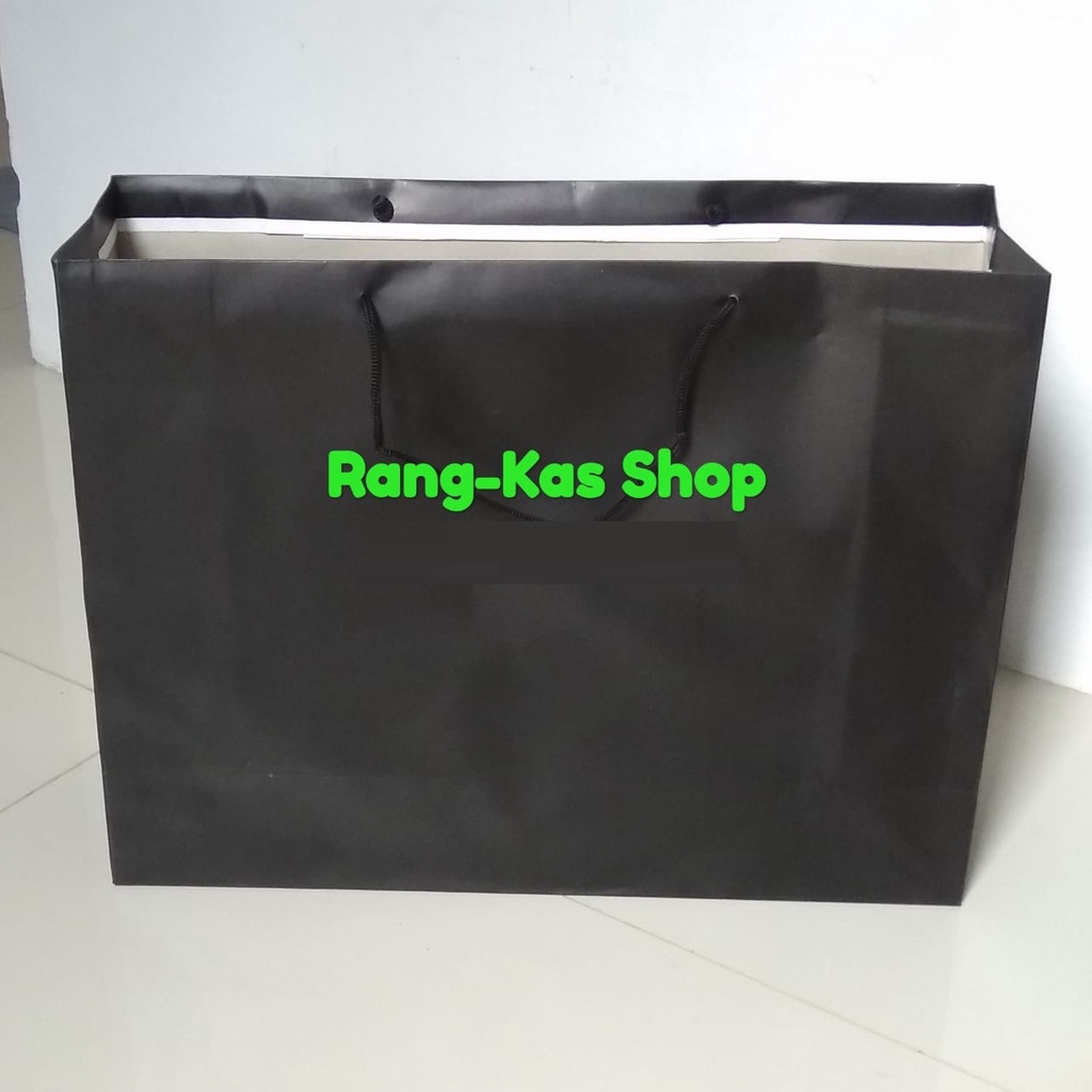 

Paper bag HITAM Landscape JUMBO karton isi 12pcs