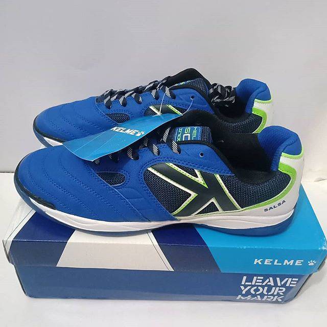 Sepatu Futsal Kelme Salsa Blue Navy Original