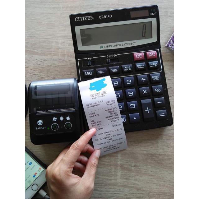 MINI PORTABLE/MOBILE RECIEPT POS PRINTER PANDA PRJ-58B 58MM KERTAS KASIR/PPOB THERMAL(USB+BLUETOOTH)