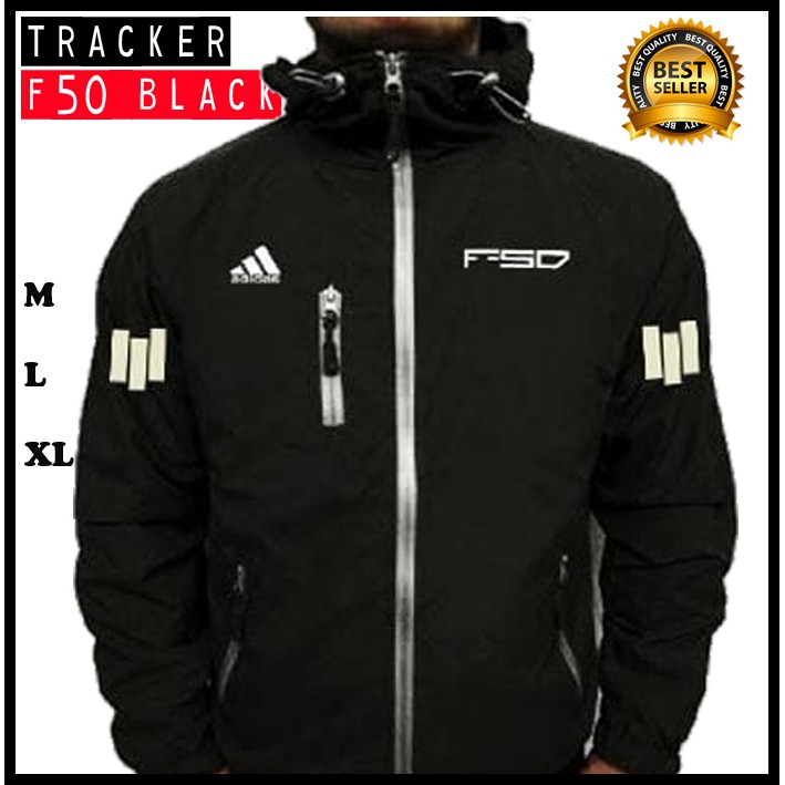 Jaket Parasut Adidas F50 Waterproof Warna Hitam