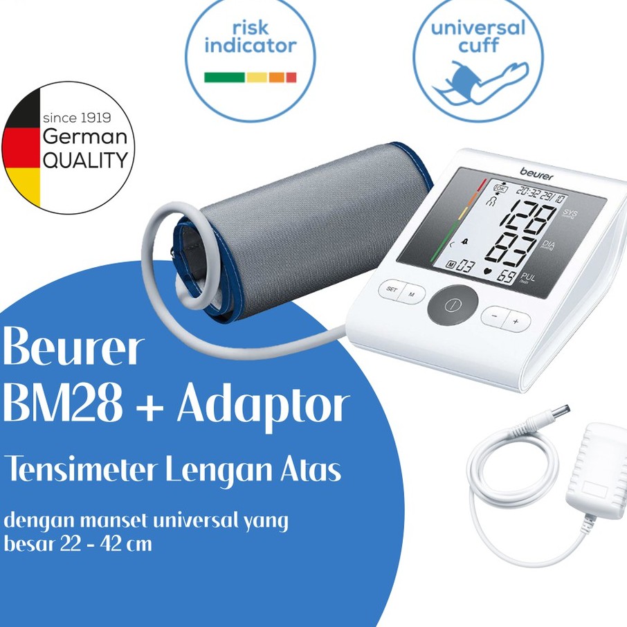 Beurer BM28 / BM 28 / BM-28 - Tensimeter Digital Lengan + Adaptor