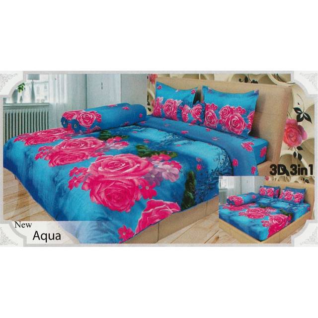 Sprei Lady Rose Aqua 120x200