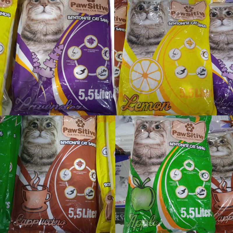 Pawsitive 5,5 liter Pasir Kucing Pasir Wangi dan Gumpal / Cat litter