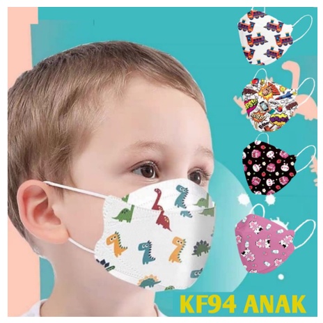 [MH] MASKER KF94 ANAK MOTIF KARAKTER 4 PLY ISI 10PCS PREMIUM QUALITY