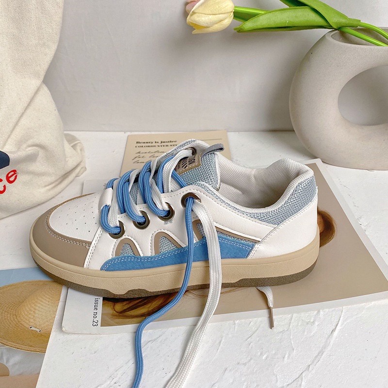 The blue sneaker sepatu import wanita korea gradasi viral casual olahraga