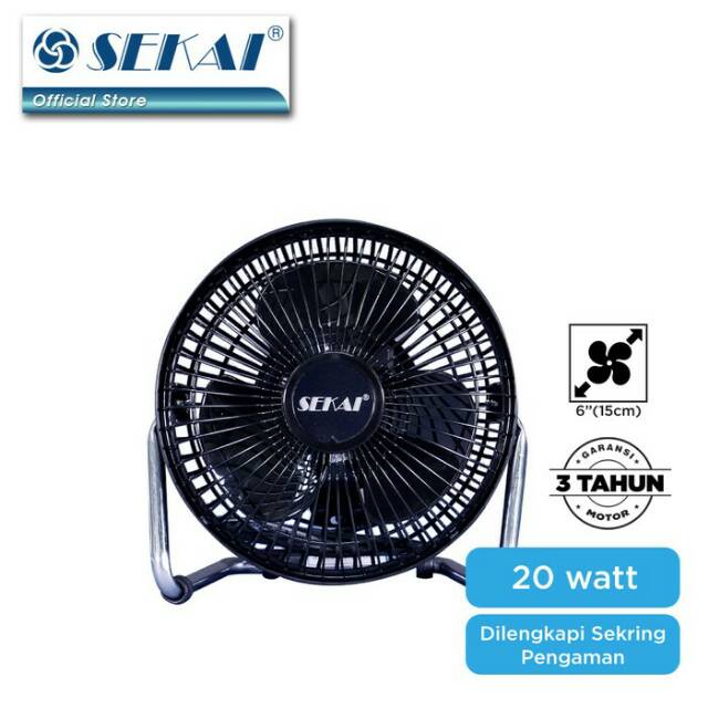 SEKAI Kipas Angin Meja 6 Inch HFN 615S / Deskfan - Garansi 3 Tahun