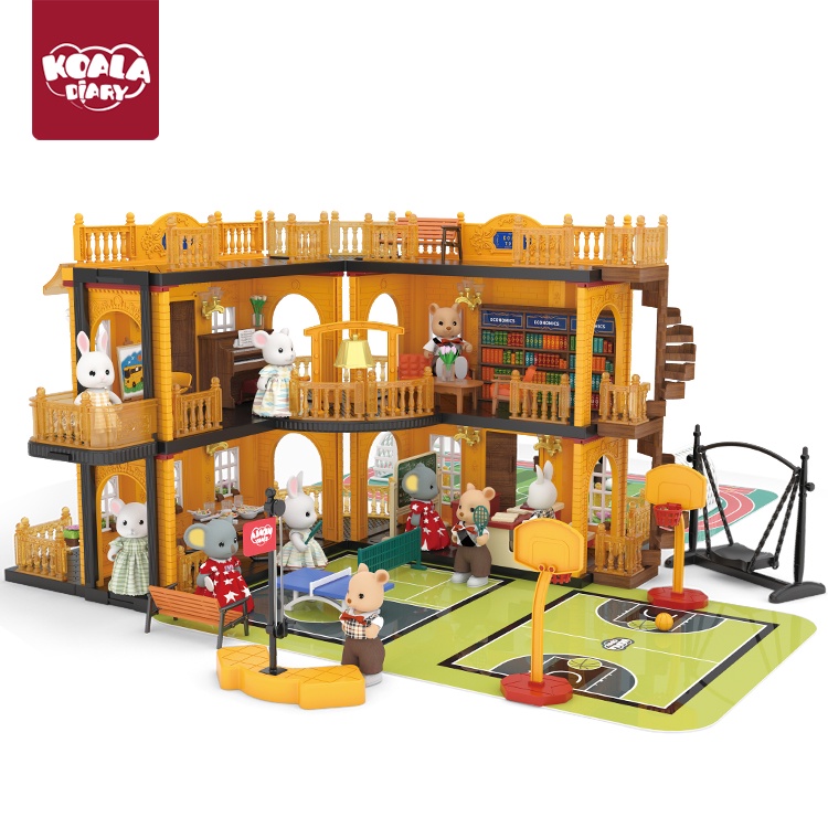 Koala Diary Town House Luxury Big School FDE87392 Mainan Rumah Anak Pretend Play Doll