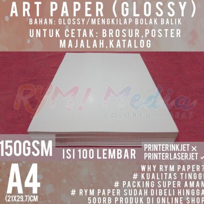 

Cuci Gudang Awal Tahun Kertas Art Paper 150 gsm A4 isi 100 Lbr / Bahan Brosur Glossy 150 gram Cuci Gudang Awal Tahun