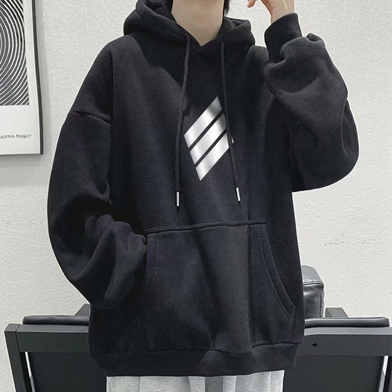 (S - XXXXL 5XL 6XL) Hoodie SIMPLE LOGO Korean Street Style Bigsize Harajuku Jacket Jumper Oversize Ulzzang Unisex