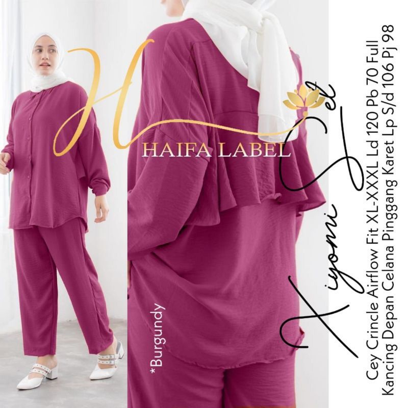 CUCI GUDANG!! Setcel Ruffle Rayon Premium / Ruffle Back One Set Rayon Premium