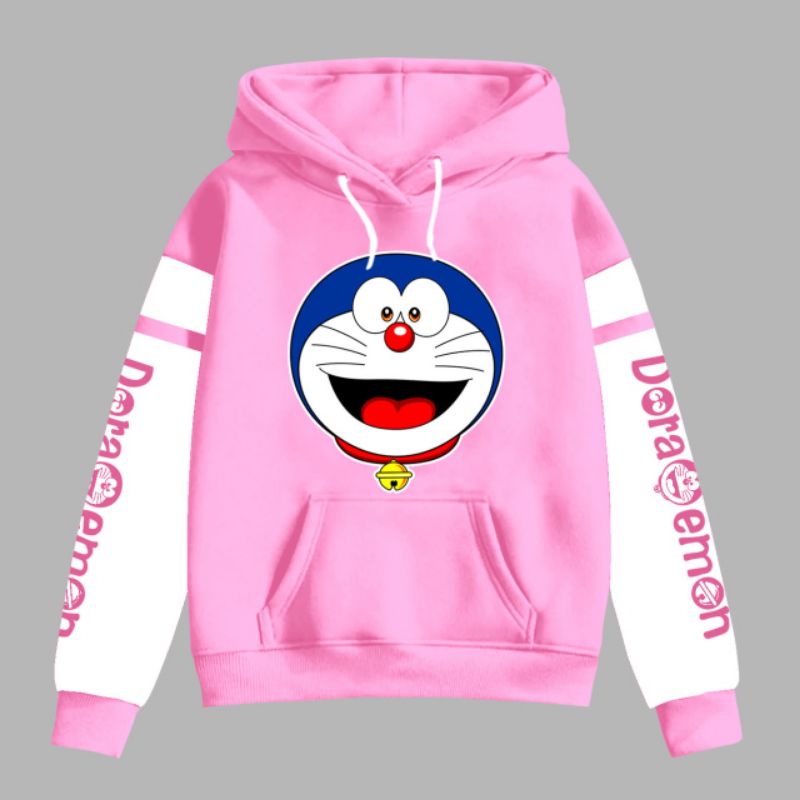 sweater hoodie kombinasi doremon anak model korea/umur 3-17 tahun/bisa cod