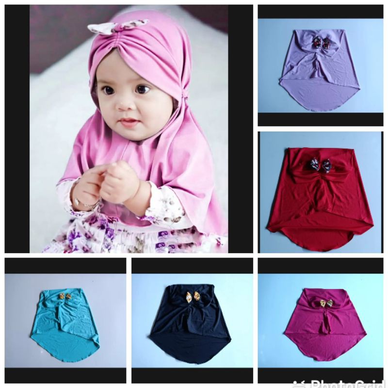 Jilbab Nabila Anak bayi Instan 0-3 Tahun Bahan Lembut Adem | Hijab baby sekolah Tk newborn lucu Premium kekinian | Kerudung Perempuan Sd Terbaru 6-12 Bulan