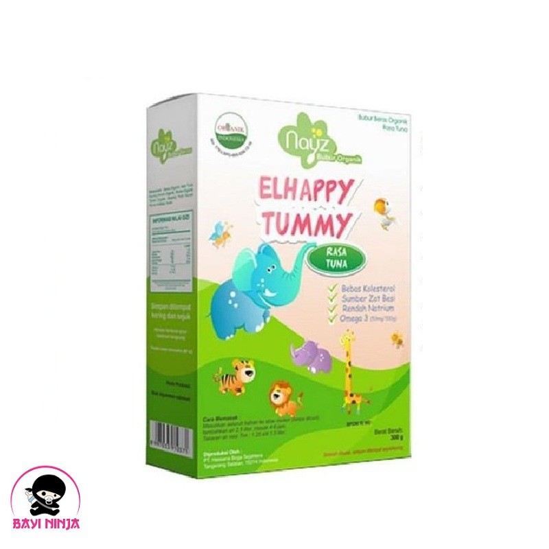 NAYZ Bubur Beras Organik Elhappy Tummy Rasa Tuna Box 300 g ...