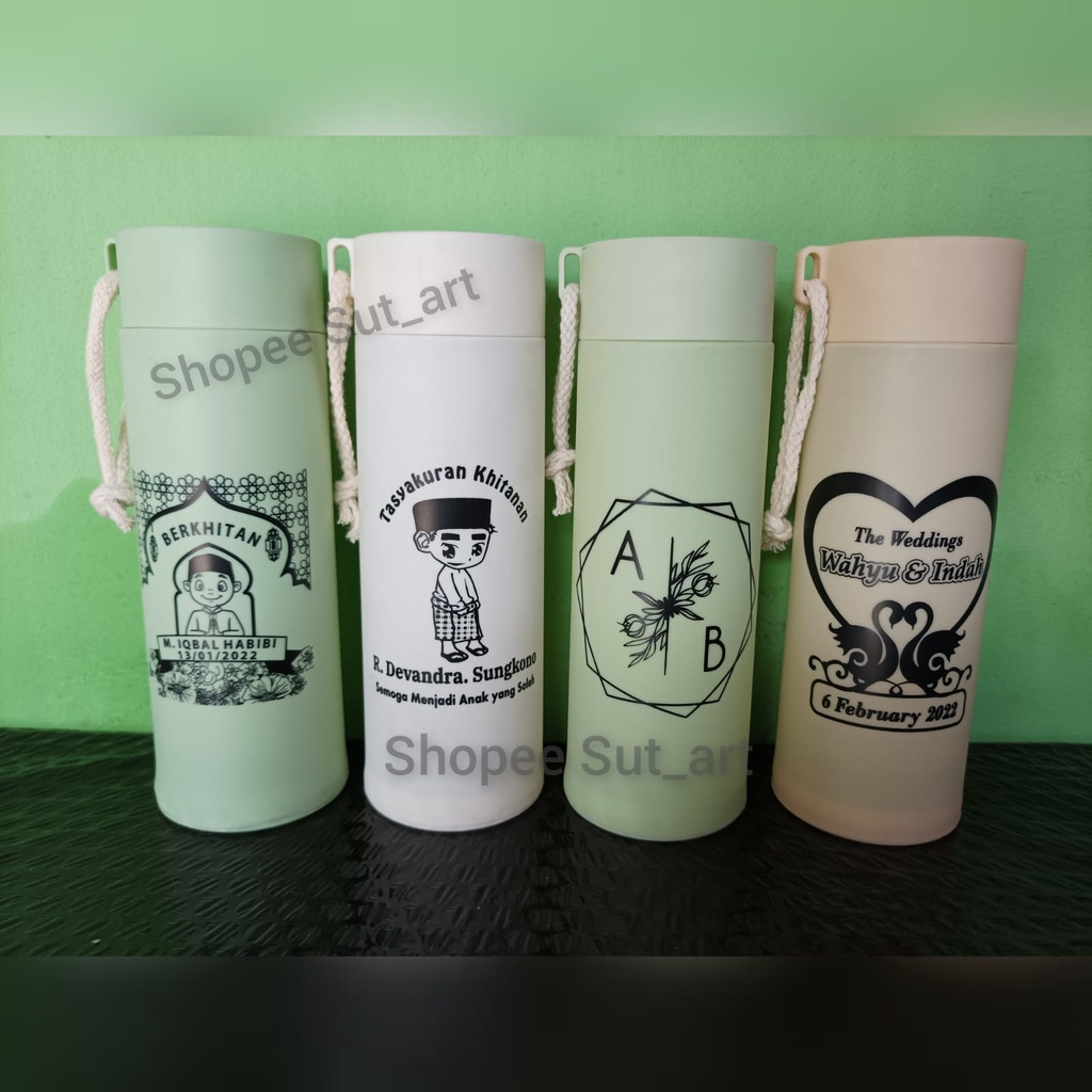 Souvenir Murah Botol Kaca Kaktus Sablon Nama/Logo
