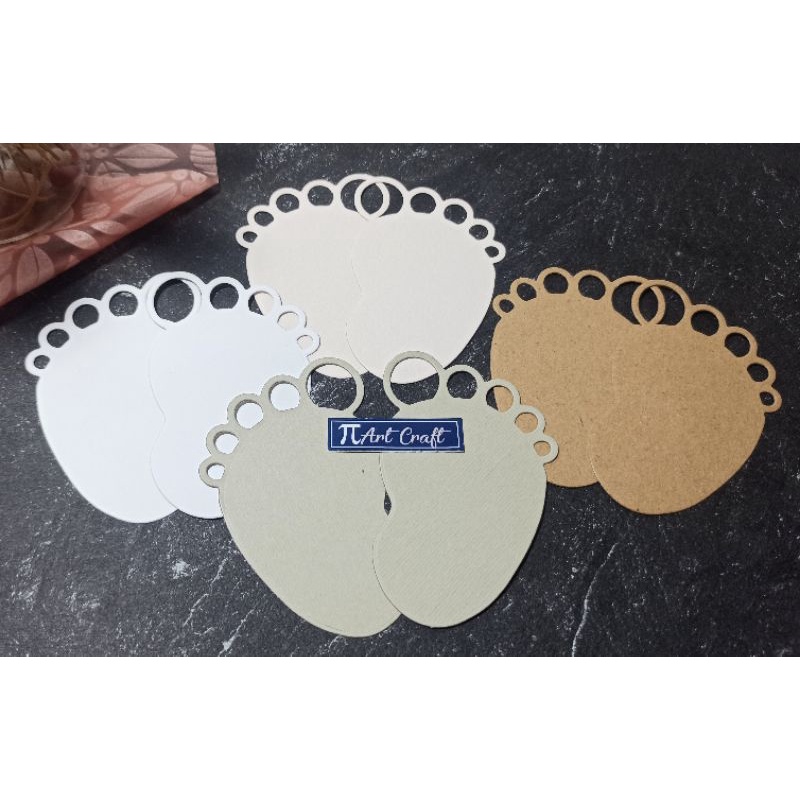 

Hangtag Craft Baby Foot - Dies cut / cut dies Dekorasi DIY Scrapbook / Vintage Journal / Bullet Journal / Thank You Card / Craft