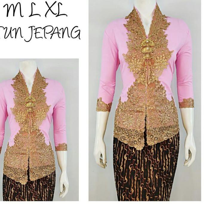 ▲ Indah KEBAYA KARTINI MODERN PUTIH LENGAN 7/8 BORDIR SENADA Katun Jepang S M L XL XXL Ω