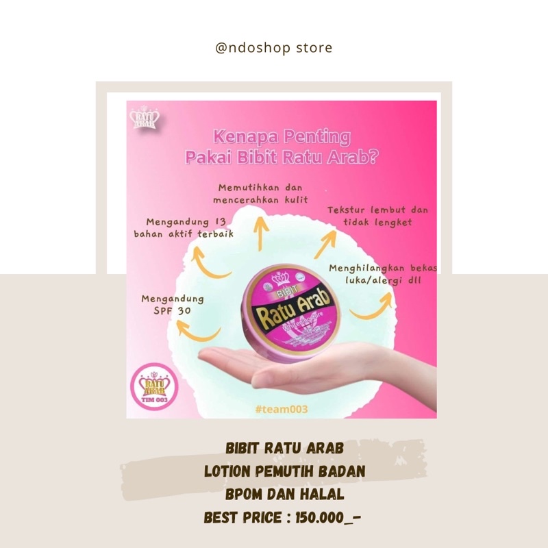 HB BIBIT RATU ARAB ORIGINAL