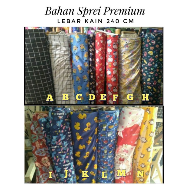 kain sprei premium murah bahan sprei