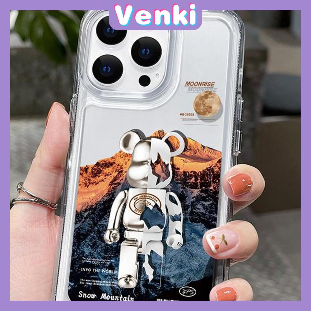 iPhone Case HD Acrylic Hard Case High Clear Metal Button Protection Camera Shockproof Iceberg Bear Compatible with iPhone 14 Pro Max 14 Plus 13 Pro Max 12 Pro Max 11 XR 7Plus