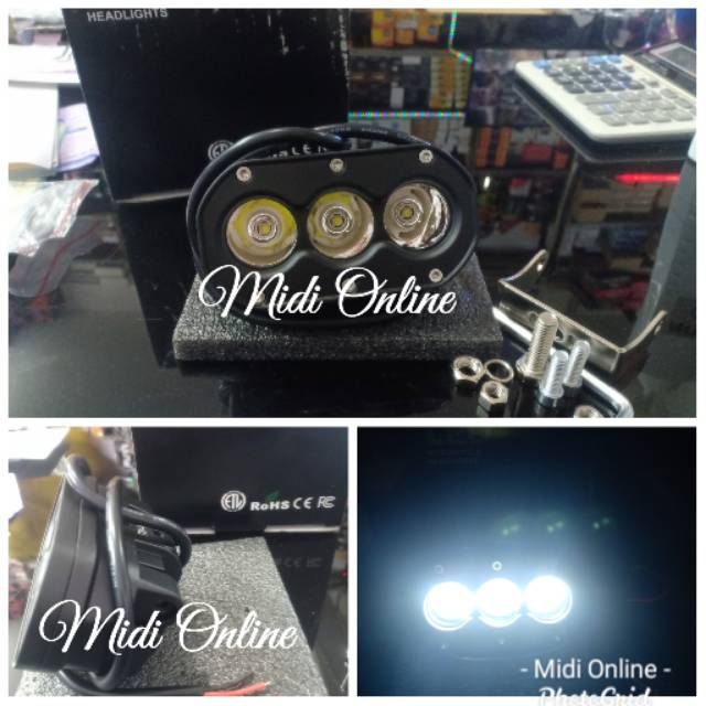 Lampu Tembak Sorot 3 Mata - Lampu Tembak 3Mata Oval - Lampu Tembak Cwl Cree 3 Mata Oval