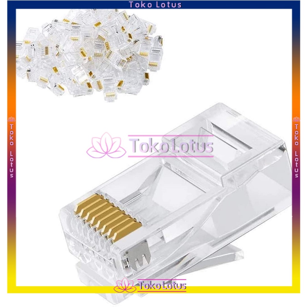 Termurah!!! Konektor RJ45 Cat5 500pcs / 100pcs [Bisa Bayar Ditempat]