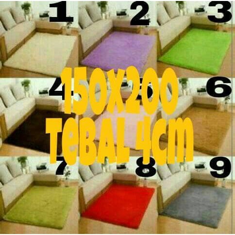 Karpet Bulu Polos 150x200x4 cm