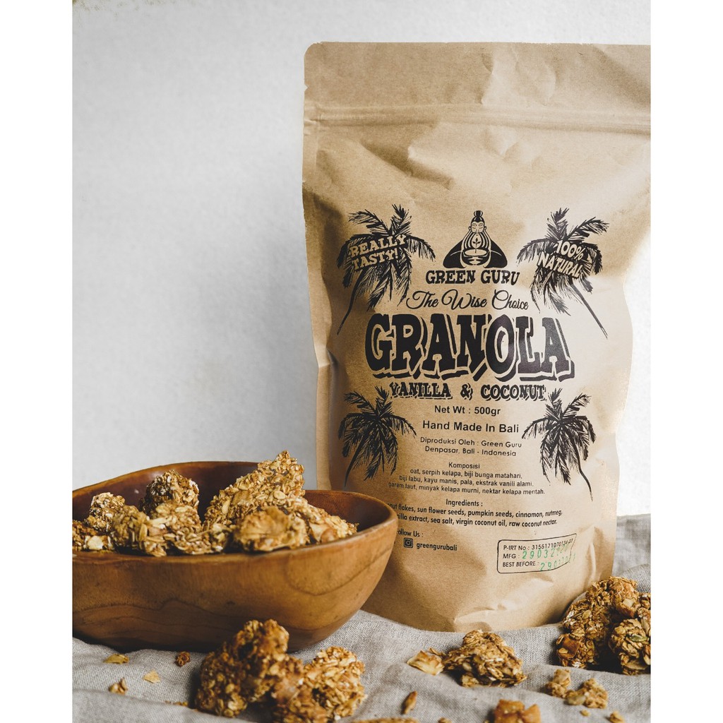 

Granola Vanila & Coconut Original 500Gr (Papercraft pouch)