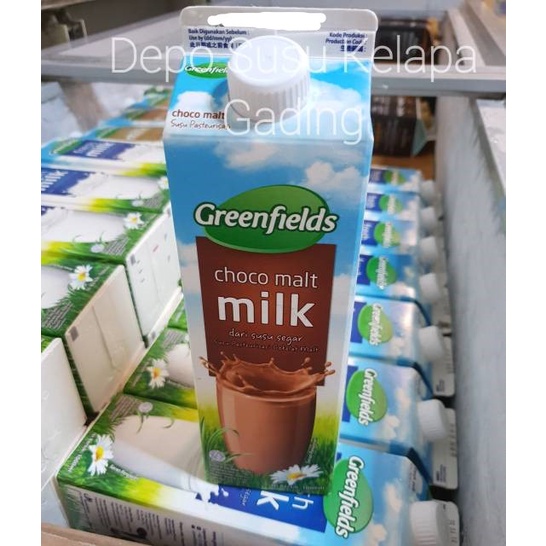 Susu Greenfields Fresh All Varian 1L | Coklat Skim Strawberry Mocha Low fat Greenfield Milk Jersey 1,8 1.8 liter jumbo Freshmilk