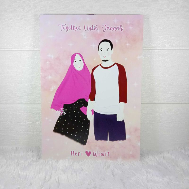 

Gambar Ilustrasi Cute Cartoon Kartun Cetak Papan MDF Gift Kado Box Custom Wedding Graduation Wisuda