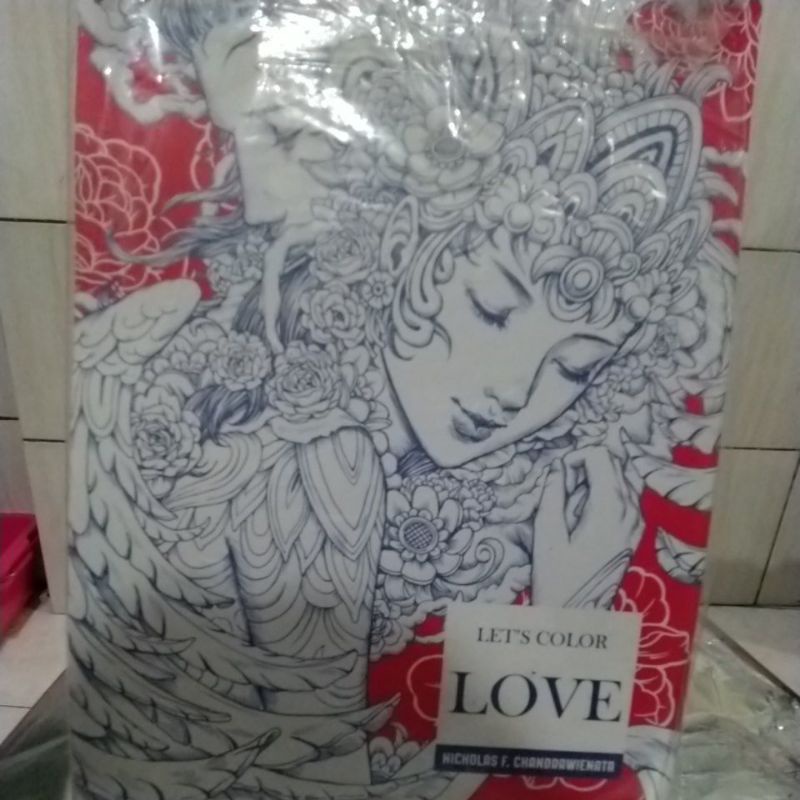BUKU.MEWARNAI.DEWASA tema LOVE (BARU) Anti stress theraphy