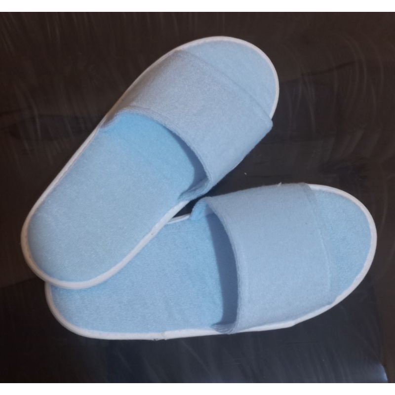 sandal lantai/hotel biru polos bahan babytery busa 8ml